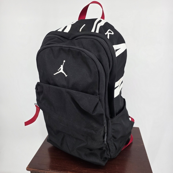Jordan Air Patrol Backpack Black One Size w/ Bottle Pocket & Fits 15" Laptop-EUC - Picture 1 of 9